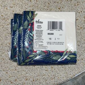 Festive Napkins 4 Packs 2 Ply 9.75” Holiday Party Supplies